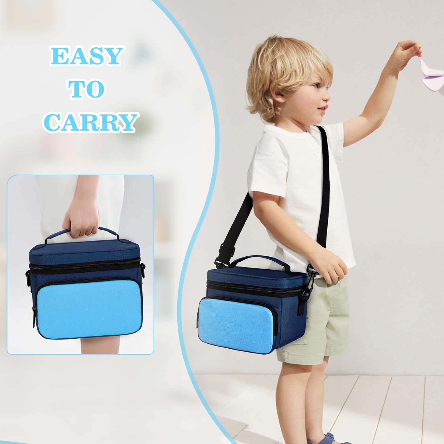 Carrying Case Compatible with Nex Playground Game System, Storage Organizer with Shoulder Strap for Game Console and Other Accessories, Blue, Bag Only