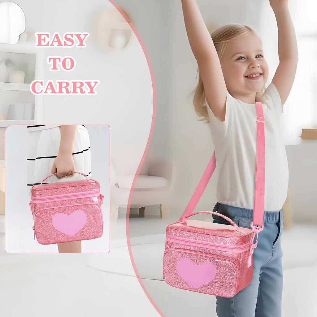 Carrying Case Compatible with Nex Playground Game System, Storage Organizer with Shoulder Strap for Game Console and Other Accessories, Pink, Bag Only