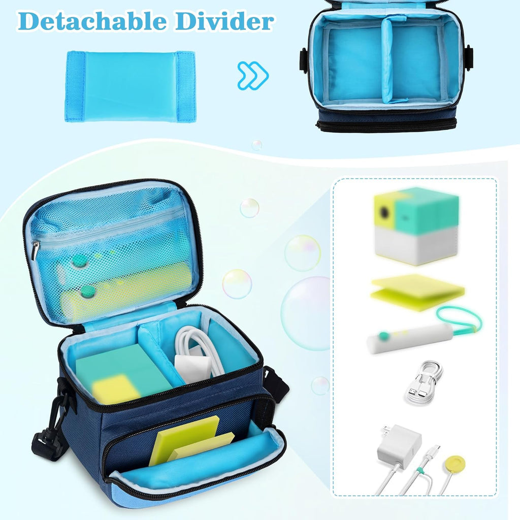 Carrying Case Compatible with Nex Playground Game System, Storage Organizer with Shoulder Strap for Game Console and Other Accessories, Blue, Bag Only
