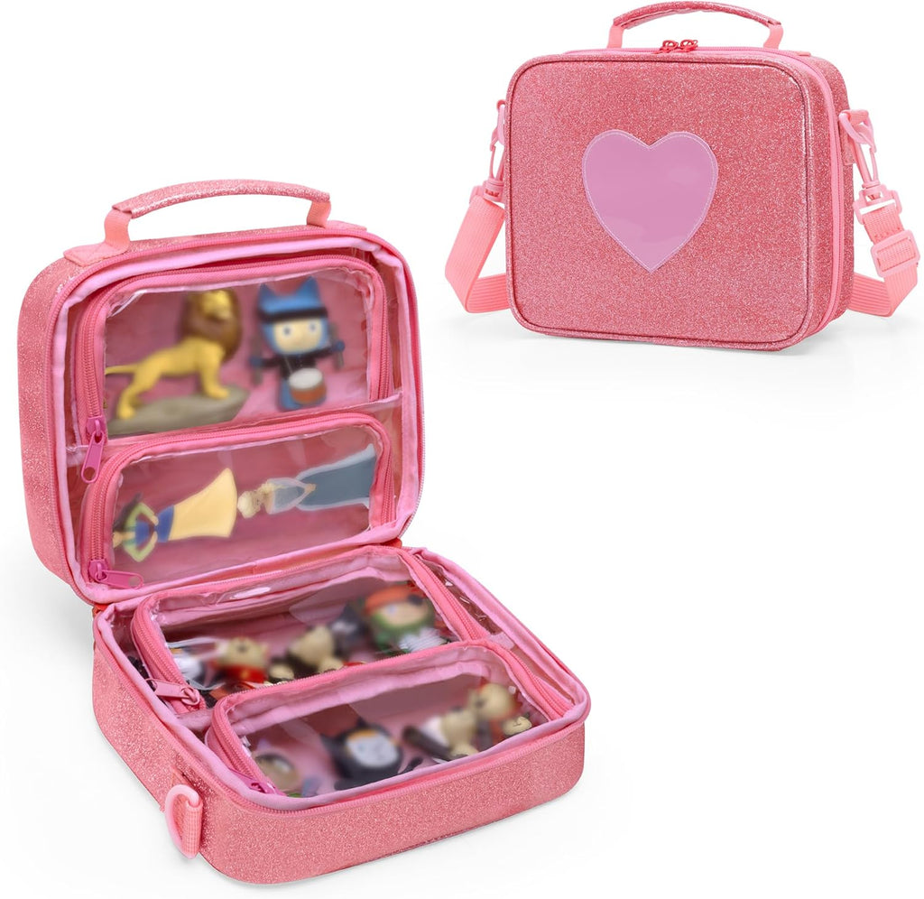 Carrying Case Compatible with Tonies Audio Play Character Small(Up to 20), Portable Toy Story Figures Storage Organizer with Handle and Shoulder Strap, Bag Only (Patent Design)