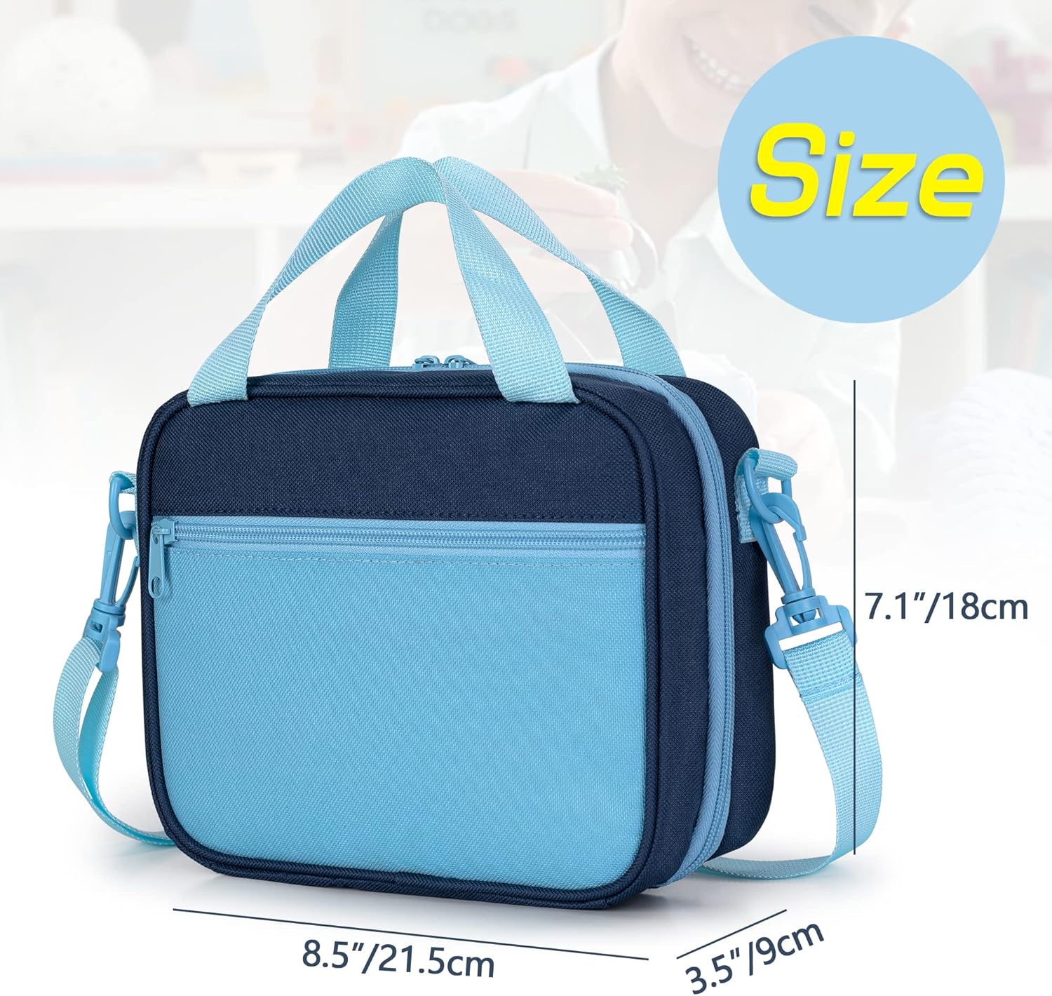 Case Compatible with Toniebox Character (Up to 20), Figure Case Holder for Audio Player Figure with Handle and Shoulder Strap, Blue, Bag Only (Patent Design)