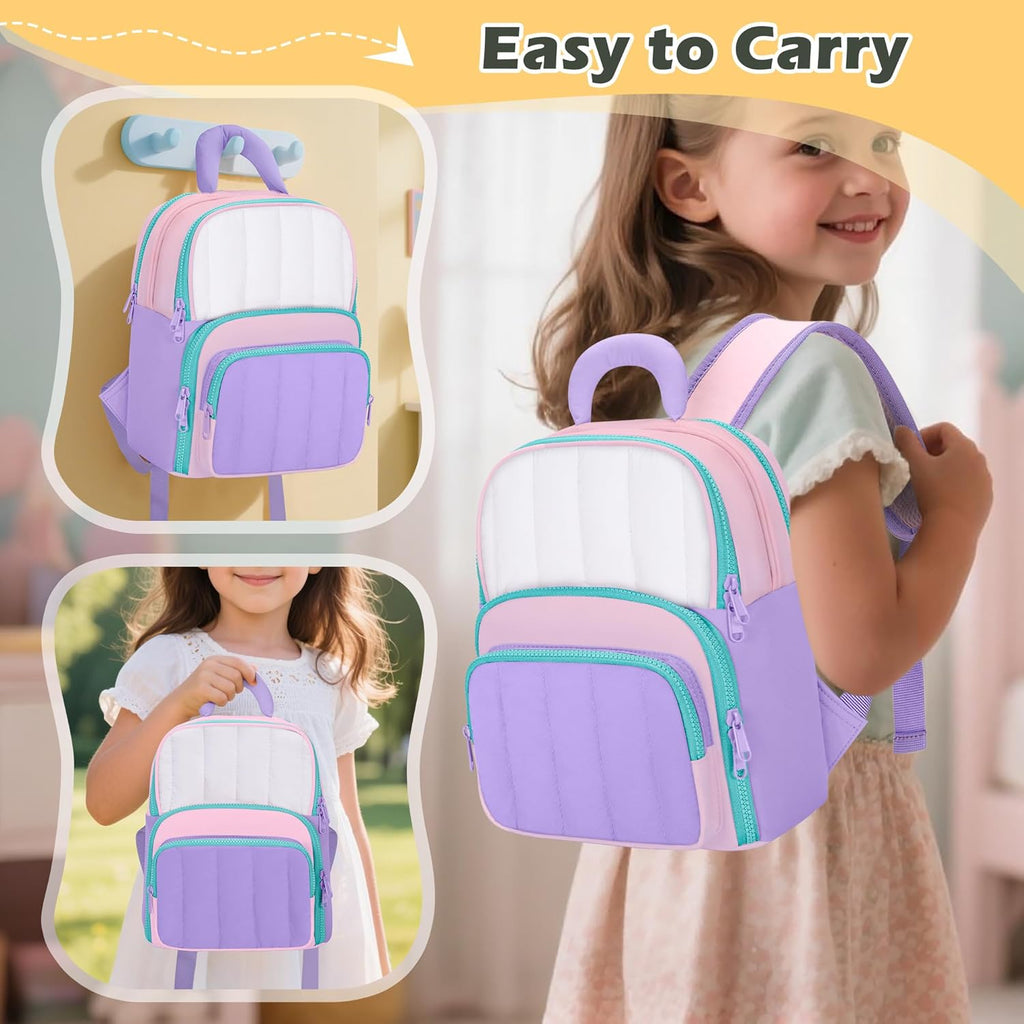 Travel Backpack Compatible with Toniebox, Storage Bag with Multiple Pockets for Audio Player Starter Set, Characters, Charger, Headphones and Accessories, Pink, Bag Only (Patented Design)