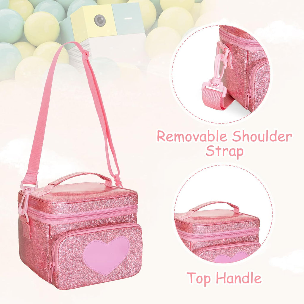 Carrying Case Compatible with Nex Playground Game System, Storage Organizer with Shoulder Strap for Game Console and Other Accessories, Pink, Bag Only