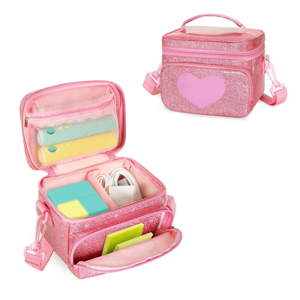 Carrying Case Compatible with Nex Playground Game System, Storage Organizer with Shoulder Strap for Game Console and Other Accessories, Pink, Bag Only