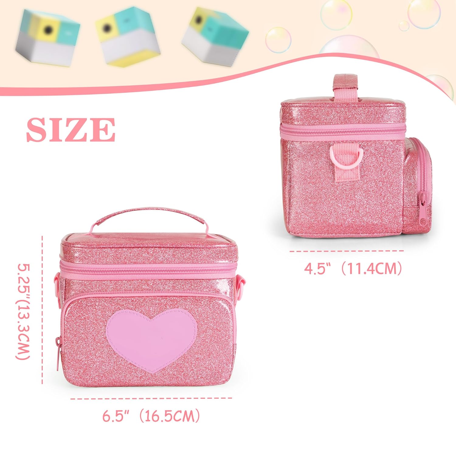 Carrying Case Compatible with Nex Playground Game System, Storage Organizer with Shoulder Strap for Game Console and Other Accessories, Pink, Bag Only